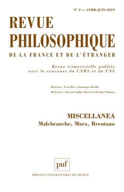 Revue philosophique de la France et de l'étranger n.2 (édition 2019)