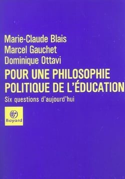 Pour une philosophie politique de l'education