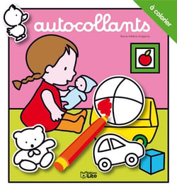 Autocollants à colorier : la petite fille