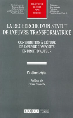 LA RECHERCHE D UN STATUT DE L OEUVRE TRANSFORMATRICE