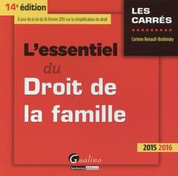 L'essentiel du droit de la famille (édition 2015-2016)