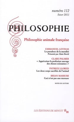Revue Philosophie n.112 : philosophie animale francaise