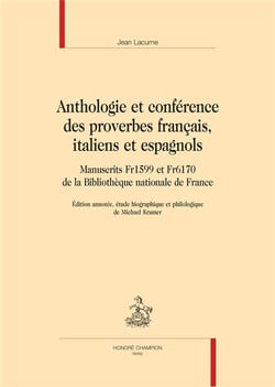 Anthologie et conférence des proverbes français, italiens et espagnols