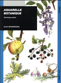 Aquarelle botanique technique sèche