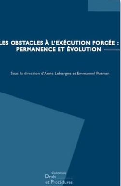 Les obstacles à l'exécution forcée - permanence et évolutions - actes du colloque