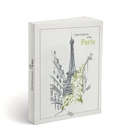 Une histoire avec paris - tour eiffel feuilles