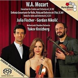 Concertone pour 2 violons et orchestre en ut KV 190 - Rondo KV 273 - Sinfonia Concertante KV 364