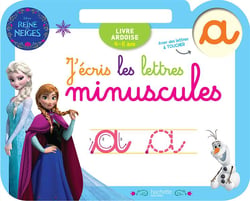 La reine des neiges - livre ardoise - j'écris les lettres minuscules