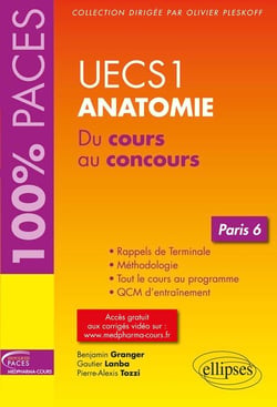 UECS1 - anatomie - du cours au concours - Paris 6 (édition 2018)