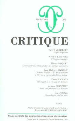 Revue Critique n.706 : fantasmagories