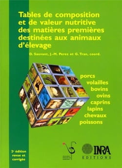 Tables de composition et de valeur nutritive des matières premières destinées aux animaux d'élevage : Porcs, volailles, bovins, ovins, caprins, lapins, chevaux, poissons