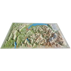 Carte en relief de la Haute Savoie version été
