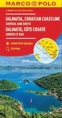DALMATIE, COTE CROATE - CENTRE ET SUD 1 : 200 000