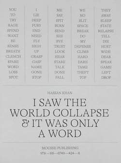 I saw the world collapse and it was only a word