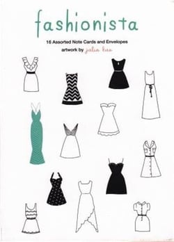 Fashionista notecards - artwork by julia kuo