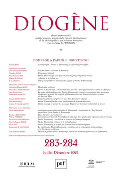 REVUE DIOGENE n.283 : Hommage à Paulin J. Hountondji (édition 2023)