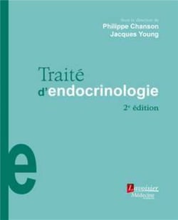 Traité d'endocrinologie (2e édition)