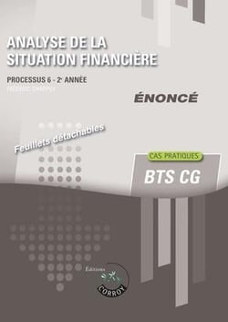 Analyse de la situation financière : énonce - processus 6 - 2e année du BTS CG - cas pratiques