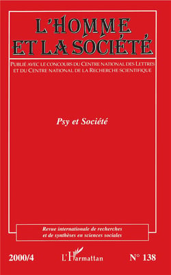 REVUE INTERNATIONALE DE RECHERCHES ET DE SYNTHESES EN SCIENCES SOCIALES n.138 : psy et société