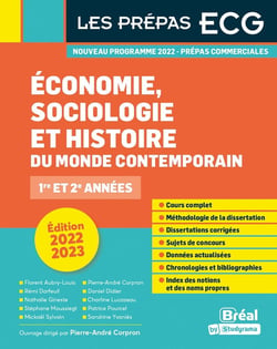 Économie, sociologie et histoire du monde contemporain : 1re et 2e années