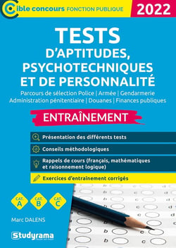 Tests d'aptitudes, psychotechniques et de personnalité : entrainement - catégories A (édition 2022)