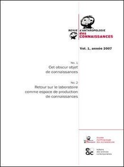 Revue anthropologie des connaissances - volume 1 - 2007
