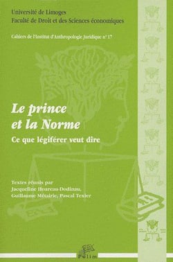 Cahiers de l'institut d'anthropologie juridique t.17 - le prince et la norme - ce que légiférer veut dire