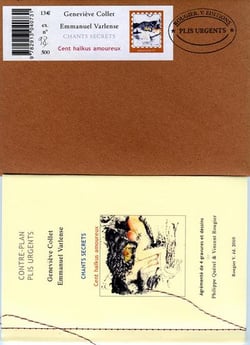 Contre-plan plis urgents - chants sercets - 100 haikus amoureux