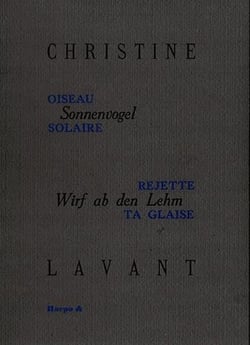 OISEAU SOLAIRE REJETTE TA GLAISE
