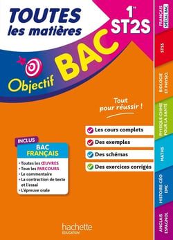 Objectif bac : Toutes les matières - 1re ST2S (édition 2026)