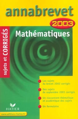 Annabrevet - mathematiques - sujets et corriges