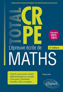Réussir l'épreuve écrite de mathématiques : CRPE - nouveau concours 2022 (édition 2022)