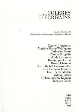 Colères d'écrivains