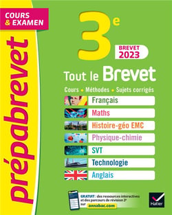 Prépabrevet cours & examen : tout le brevet - 3e - cours, méthodes, sujets corrigés (édition 2023)