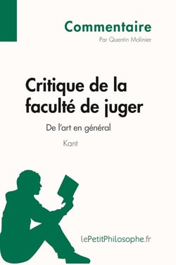 Critique de la faculté de juger de Kant - de l'art en général