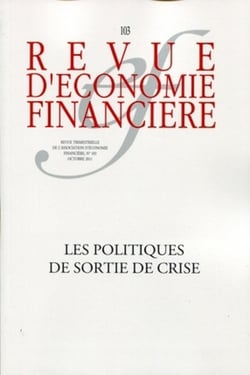 Revue d'économie financière n.103 : les politiques de sortie de crise