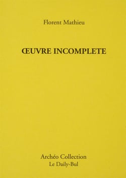 Oeuvre incomplète