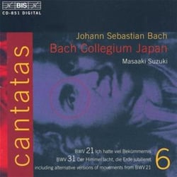 Cantatas /vol.6 - bwv21 - bwv31 - alternative versions from bwv21