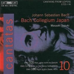 Cantatas /vol.10 - bwv 105 - bwv 179 - bwv 186