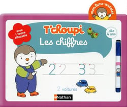 Mon livre-ardoise - t'choupi - les chiffres - à partir de 4 ans