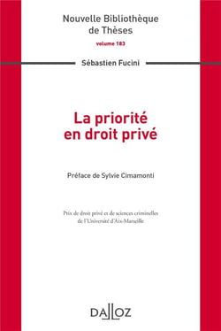 La priorité en droit privé - Volume 183