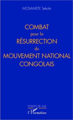 Combat pour la résurrection du mouvement national congolais
