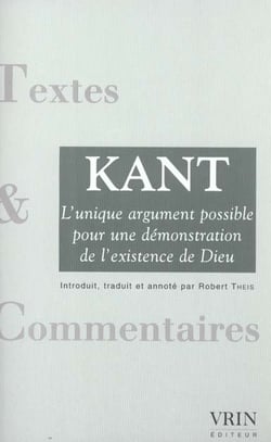 L'unique argument possible d'une démonstration de l'existence de Dieu