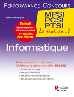 PERFORMANCE CONCOURS : informatique 1re année (MPSI, PCSI, PTSI)