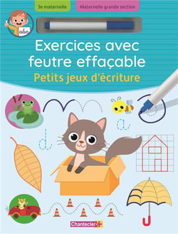 Exercices avec feutre effaçable : petits jeux d'écriture