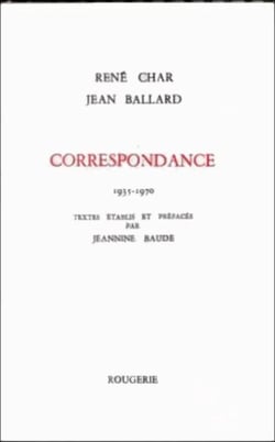 Correspondance avec jean ballard 1935-1970