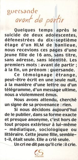 Avant de partir