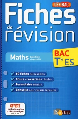Defibac Fiches De Revision Maths Specifique Et Specialite Bac Tle Es