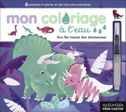 Mon coloriage à l'eau - Sur les traces des dinosaures
