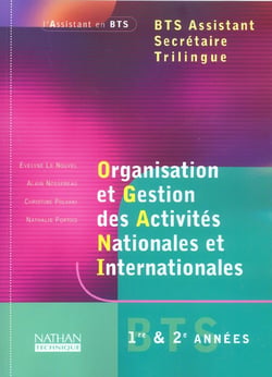 Organisation gestion act n/i bts assistante trilingue eleve 2003